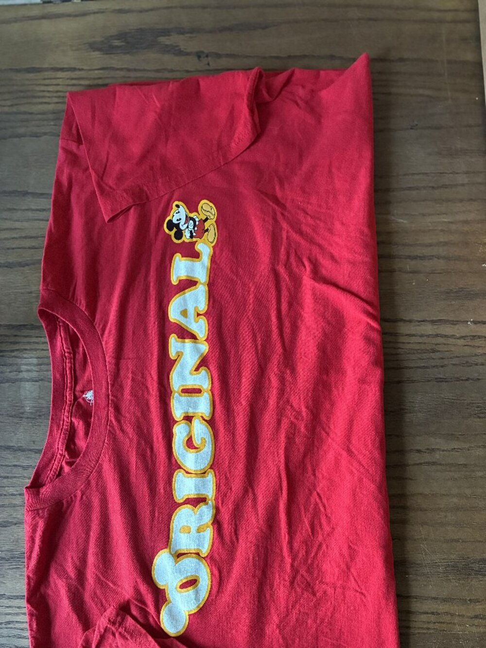 Disney T-Shirt "Original"; Red; Screen Printed; XXL